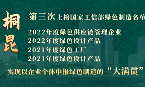 “大滿貫”！桐昆第三次上榜國家工信部綠色制造名單！
