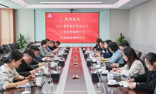 浙江省商務(wù)廳黨組成員、總經(jīng)濟(jì)師朱軍蒞臨桐昆調(diào)研